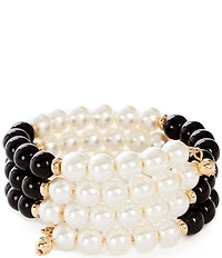Dillard's Black And White Coil Bracelet