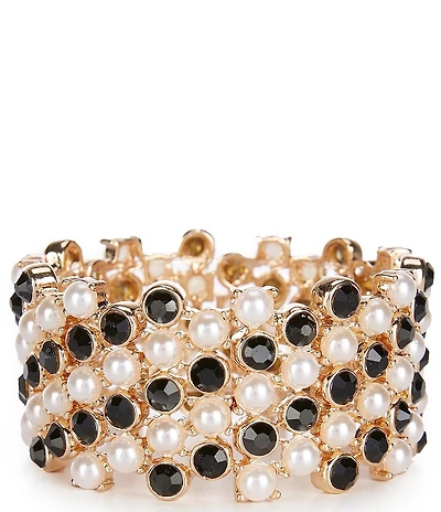 Dillard's Black and White Cuff Bracelet