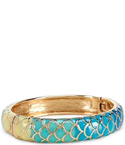 Dillard's Blue Ombre Fish Scale Resort Hinge Bracelet