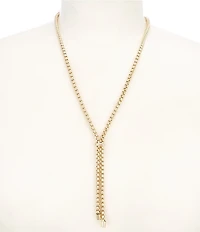 Dillard's Box Chain Y Necklace