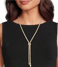 Dillard's Box Chain Y Necklace