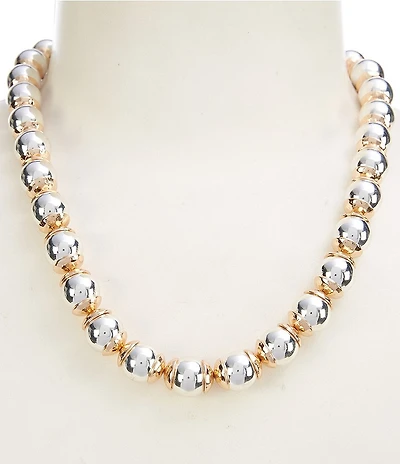 Dillard's Coated Bead Short Strand Collar Necklace