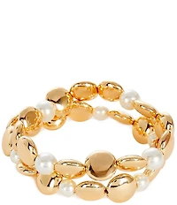 Dillard's Coins and Pearls Stretch Bracelet Set