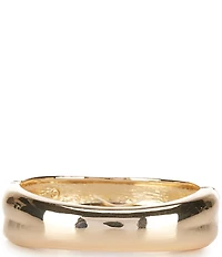 Dillard's Concaved Metal Oval Hinge Bangle Bracelet