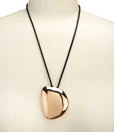 Dillard's Corded Molten Adjustable Long Pendant Necklace