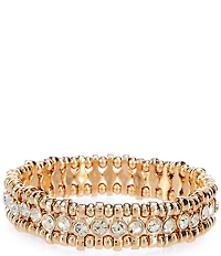 Dillard's Crystal Round Stone Stretch Bracelet