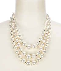 Dillard's Graduating Pearl Statement Short Multi-Strand Necklace
