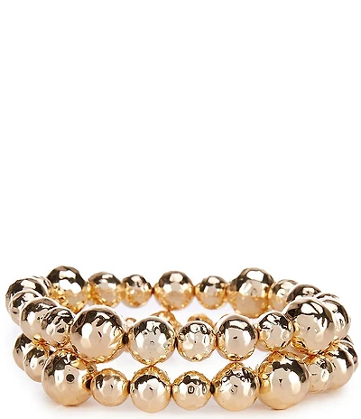 Dillard's Hammered Bead Stretch Bracelet