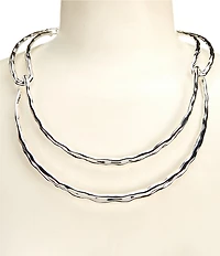 Dillard's Hammered Tapered Metal Collar Necklace