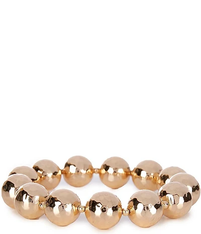 Dillard's Hammered Textured Bead Stretch Bracelet