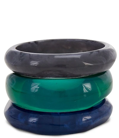 Dillard's Ipanema Acrylic Resort Bangle Bracelet Set