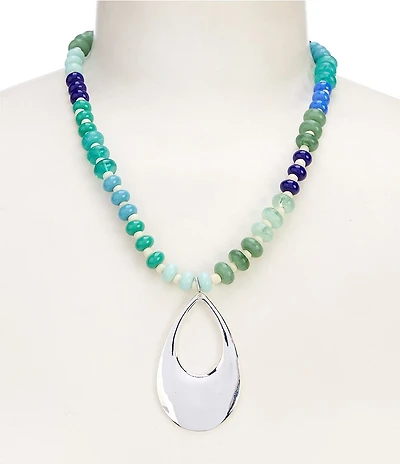 Dillard's Ipanema Beaded Short Pendant Statement Necklace