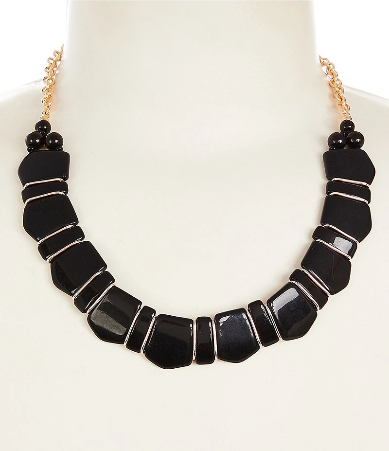 Dillard's Jet Scalloped Statement Necklace