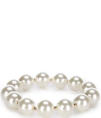 Dillard's Large Pearl Beaded Stretch Bracelet