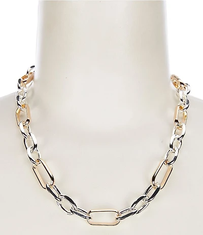 Dillard's Multi Oval Link Short Strand Collar Chain Necklace