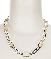 Dillard's Multi Oval Link Short Strand Collar Chain Necklace
