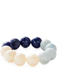 Dillard's Ombre Blue & White Resin Beaded Stretch Bracelet