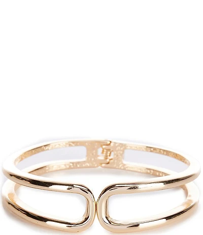 Dillard's Open Metal Sculptural Hinge Bracelet