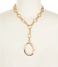 Dillard's Open Oval Chain Y Necklace