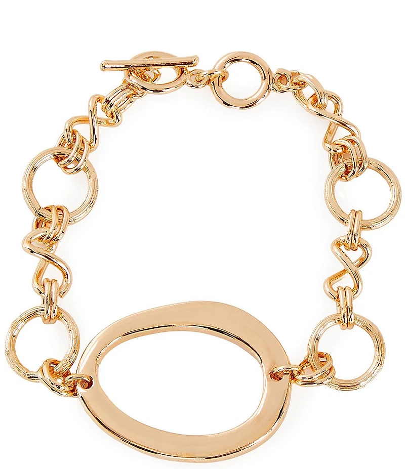 Dillard's Open Oval Line Toggle Bracelet