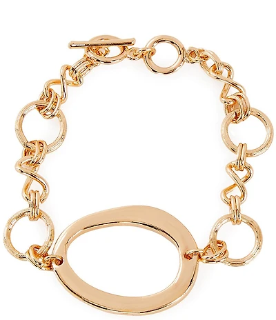 Dillard's Open Oval Line Toggle Bracelet