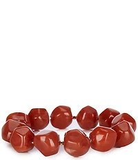 Dillard's Orange Resin Organic Beaded Stretch Bracelet