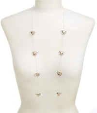 Dillard's Orbital Heart Station Long Strand Necklace