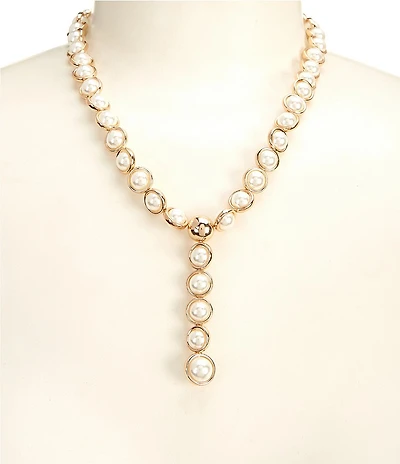 Dillard's Orbital Pearl Short Y Necklace