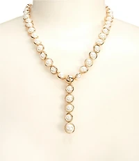 Dillard's Orbital Pearl Short Y Necklace