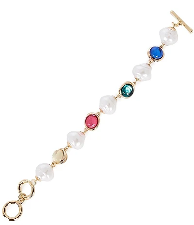 Dillard's Organis Pearl and Multicolor Line Bracelet