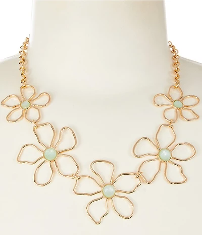 Dillard's Outline Flowers Resort Statement Necklace