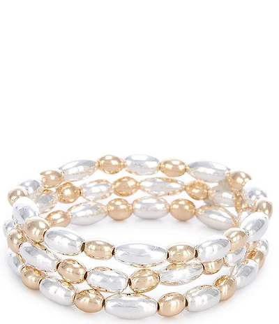 Dillard's Oval Ccb Stretch Bracelet Set