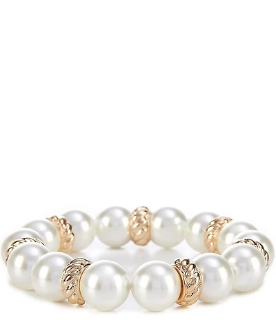 Dillard's Pearl & Rope Textured Bead Stretch Bracelet