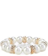 Dillard's Pearl & Rope Textured Bead Stretch Bracelet