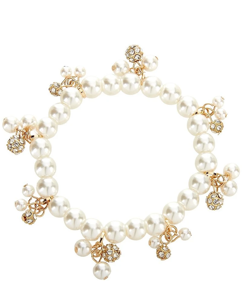 Dillard's Pearl and Fireball Shaky Stretch Bracelet