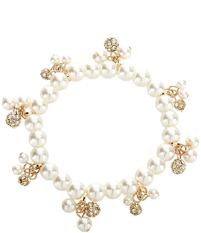 Dillard's Pearl and Fireball Shaky Stretch Bracelet