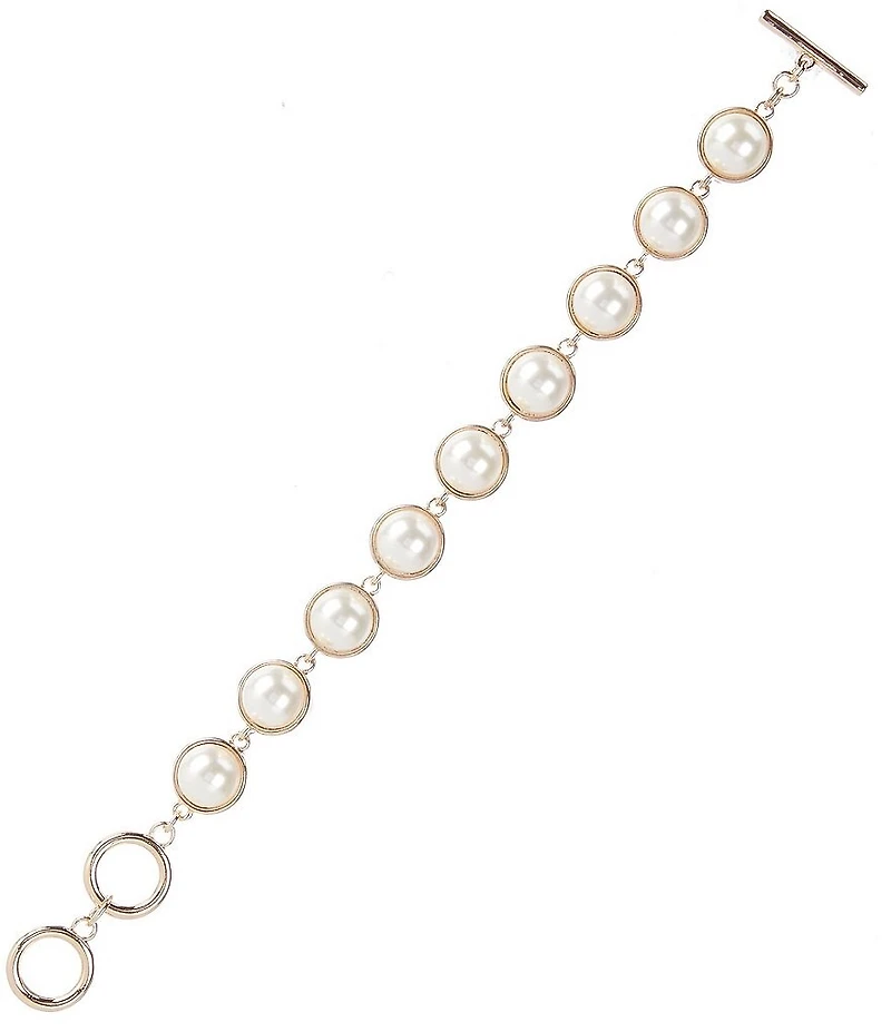 Dillard's Pearl Cab Round Metal Line Bracelet
