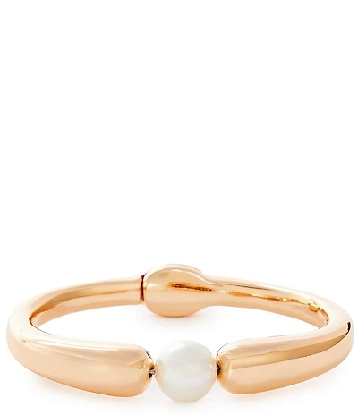Dillard's Pearl Polished Metal Bar Hinge Bracelet