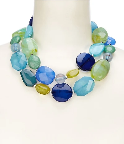 Dillard's Pebble Beach Beaded Resort Statement Necklace