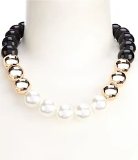 Dillard's Resin Beaded Pearl Statement Collar Necklace