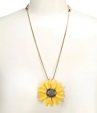 Dillard's Sunflower Long Pendant Necklace