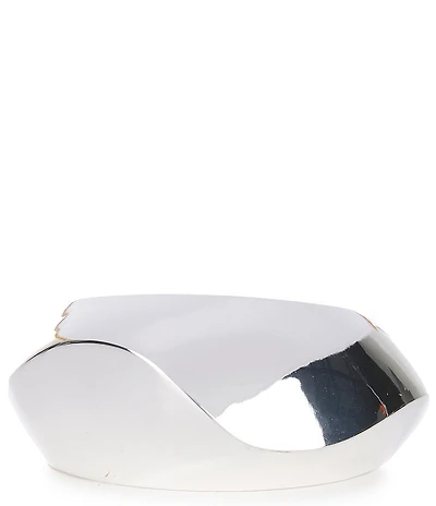 Dillard's Wide Wavy Polished Metal Hinge Bangle Bracelet