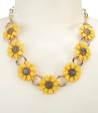 Dillard's Sunflower Frontal Short Collar Necklace