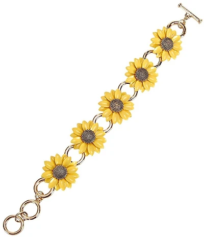 Dillard's Yellow Sunflower Line Bracelet