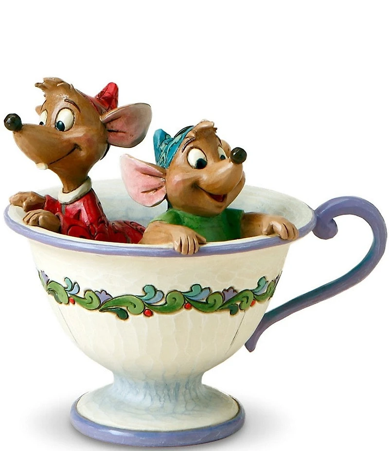 Disney Traditions by Jim Shore Jaq and Gus #double;Tea for Two#double; Figurine