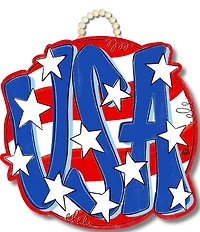 DK Designs Stars and Stripes USA Wooden Door Hanger
