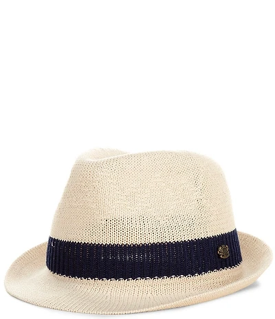 Dorfman Milano Crochet Fedora Hat