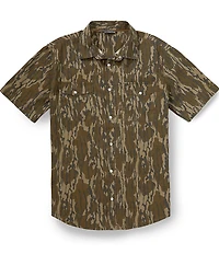 Drake Clothing Co. Cinco Ranch Western Acid Wash Camo Short Sleeve Woven Shirt