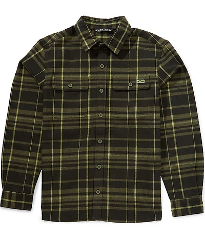 Drake Clothing Co. Legacy Plaid Pattern Flannel Long Sleeve Woven Shirt
