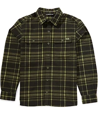 Drake Clothing Co. Legacy Plaid Pattern Flannel Long Sleeve Woven Shirt